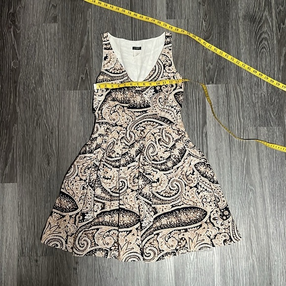 J. Crew Paisley Mini Dress - Black and Cream - Picture 4 of 10